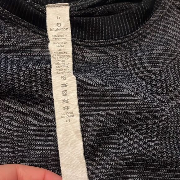 Lululemon Swiftly Breathe Vented Camo Black/Asphalt Gray Size 6 - Picture 5 of 8